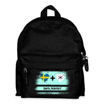 South Korea and Sweden 100% Perfect / Gift - Kids' Backpack - black - Front