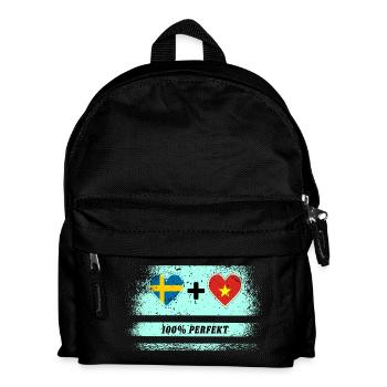 Vietnam und Schweden 100% perfekt / Geschenk - Kinder Rucksack - Schwarz - Vorne