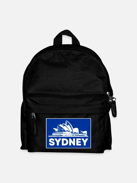 Sydney Opera Blau Silhouette - Kinder Rucksack - Schwarz