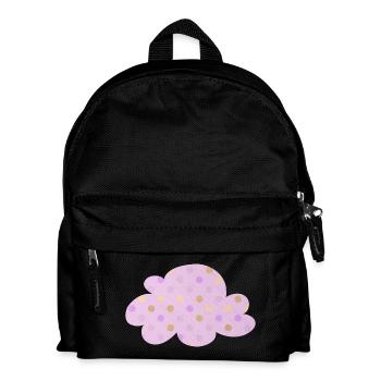 Wolke Punkte Dots Kinderzimmer Wetter rosa Mädchen - Kinder Rucksack - Schwarz - Vorne