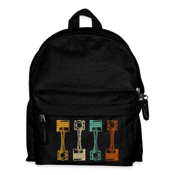Retro Automechaniker - Kinder Rucksack - Schwarz - Vorne