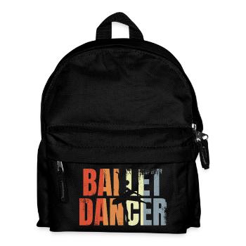 Vintage Ballet Dancer - Kids' Backpack - black - Front