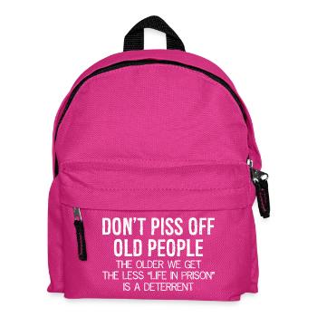 don't piss off old people - Kinder Rucksack - Fuchsia - Vorne