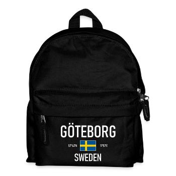 Göteborg - Suède - Sverige - Coordonnées du drapeau - Sac à dos Enfant - noir - Devant