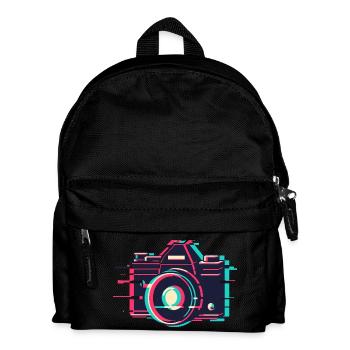 VHS Störung Kamera - Retro Digital Fotografie - Kinder Rucksack - Schwarz - Vorne