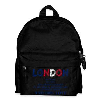 London Gift Idea England United Kingdom Funny - Kids' Backpack - black - Front
