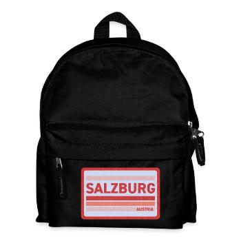 Imprimé de style rétro de Salzbourg - Sac à dos Enfant - noir - Devant