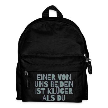 Einer von uns beiden ist klüger als du - Kinder Rucksack - Schwarz - Vorne