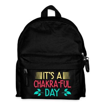 Yoga It ́s A Chakra-ful Day Funny Yoga - Kids' Backpack - black - Front