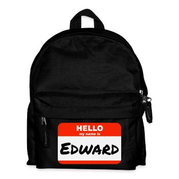Bonjour, je m’appelle Edward Étiquette Étiquette Étiquette - Sac à dos Enfant - noir - Devant