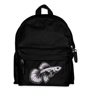White Guppy Design – Poisson d’aquarium - Sac à dos Enfant - noir - Devant