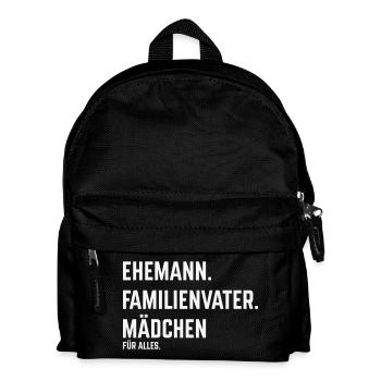 Ehemann Familienvater Mädchen Für Alles (White) - Kinder Rucksack - Schwarz - Vorne