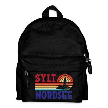 Vacances à la mer du Nord SYLT ÎLE DE LA MER DU NORD Fun - Sac à dos Enfant - noir - Devant