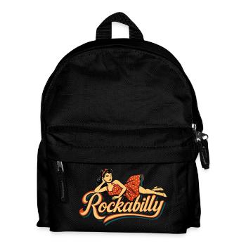 Rockabilly Femme Années 50 Allongé Jupon Cadeau - Sac à dos Enfant - noir - Devant