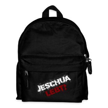 Yeshua lives white and red - Kids' Backpack - black - Front
