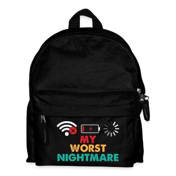 Mein schlimmster Albtraum Gaming Lover Gamer Videospiele - Kinder Rucksack - Schwarz - Vorne