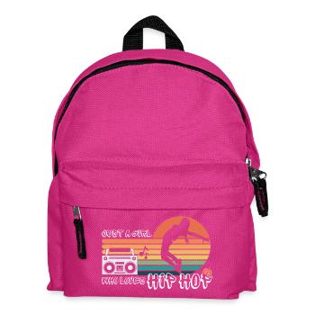 Fille aime hip hop rétro rap streetwear - Sac à dos Enfant - fuchsia - Devant