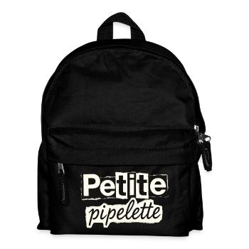 Humour Petite Pipelette Fille Bavarde - Sac à dos Enfant - noir - Devant
