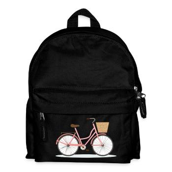 Pink Bicycle with Basket - Kids' Backpack - black - Front