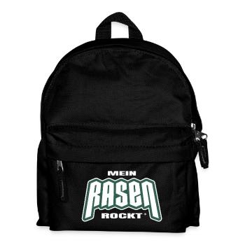 Mein Rasen rockt - Kinder Rucksack - Schwarz - Vorne