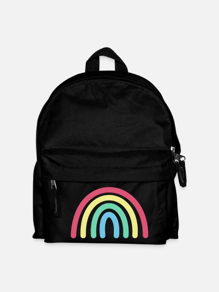 Regenbogen - Kinder Rucksack - Schwarz