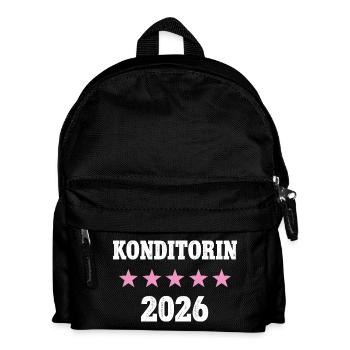 Konditorin 2026 Neuer Job Arbeit Ausbildung Lehre - Kinder Rucksack - Schwarz - Vorne