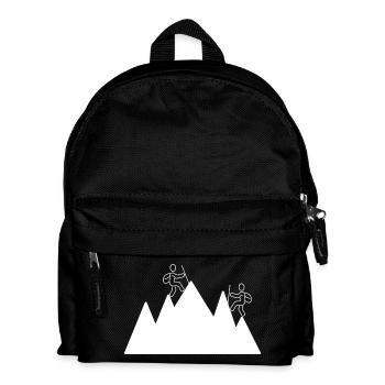 Silhouette des lignes d’alpinisme - Sac à dos Enfant - noir - Devant