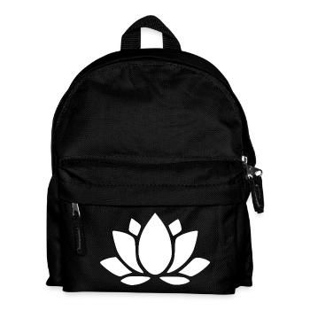 Lotus Flower Lotus Flower White Flower Blossom White Yoga - Kids' Backpack - black - Front