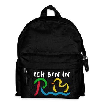 Ich bin in Rente - Ruhestand - Pension - Kinder Rucksack - Schwarz - Vorne