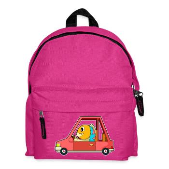 Fisch Auto - Kinder Rucksack - Fuchsia - Vorne