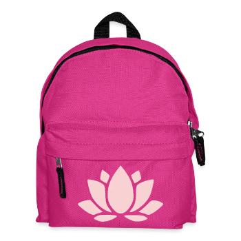 Lotusblume Lotusblüte pastell Seerose Blume Blumen - Kinder Rucksack - Fuchsia - Vorne