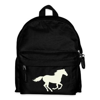 Silhouette de l’étalon sauteur - Sac à dos Enfant - noir - Devant