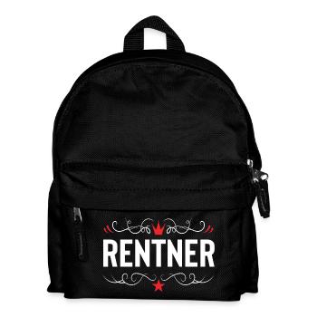 Rentner Rente - Kinder Rucksack - Schwarz - Vorne