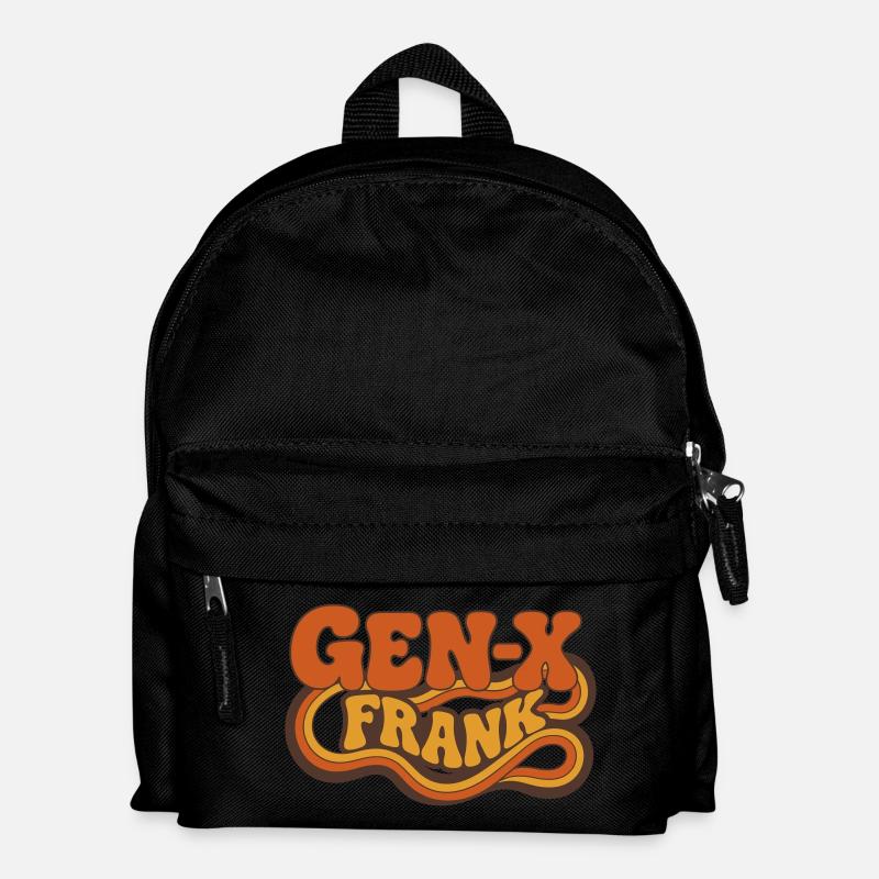 Gen-X Frank Retro Logo - Kids' Backpack - black