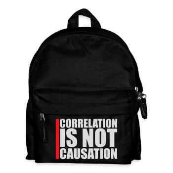 Correlation Is Not Causation Nerd Wissenschaft - Kinder Rucksack - Schwarz - Vorne