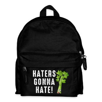 Haters Gonna Hate Celery Cartoon - Kids' Backpack - black - Front