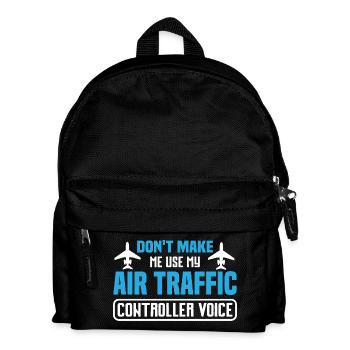 Voix du contrôleur aérien - Sac à dos Enfant - noir - Devant