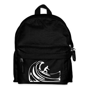 surf surfer wave gift summer vacation - Kids' Backpack - black - Front