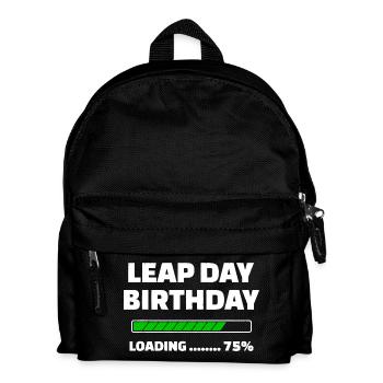 Leap Day Birthday Loading - Kids' Backpack - black - Front