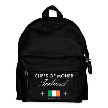 Cliffs of Moher Ireland Coordinates Travel Souvenir - Kids' Backpack - black - Front