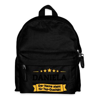 Daniela – Der Name steht für Top-Qualität! - Kinder Rucksack - Schwarz - Vorne