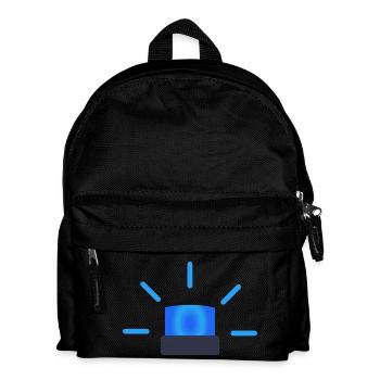 blue light - Kids' Backpack - black - Front