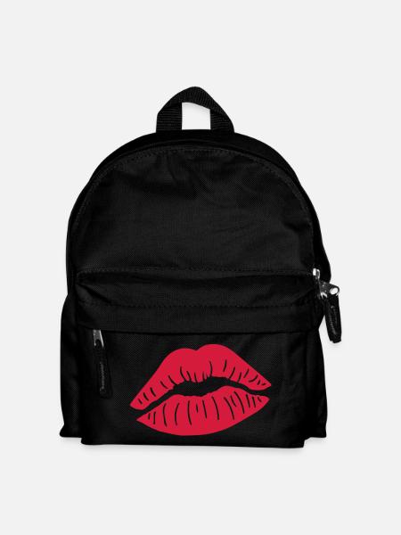 Lips Kiss - Kids' Backpack - black