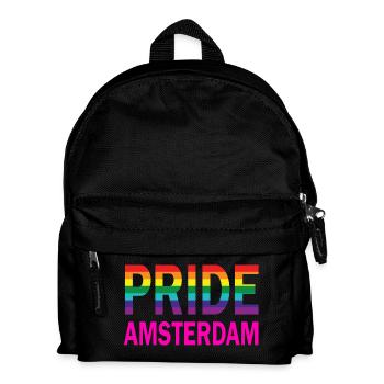 Pride Amsterdam en couleur arc-en-ciel et rose - Sac à dos Enfant - noir - Devant