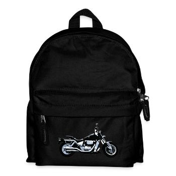 Motorrad Vintage - Kinder Rucksack - Schwarz - Vorne