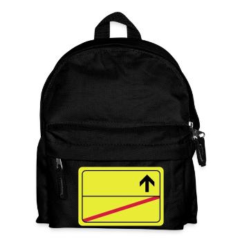 leeres Ortsschild - Kids' Backpack - black - Front