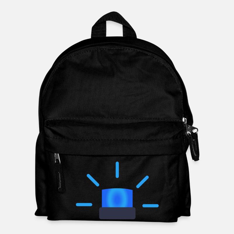 Blaulicht Geschenkidee - Kinder Rucksack - Schwarz