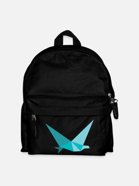 Vogel Schwalbe Origami Polygon - Kinder Rucksack - Schwarz