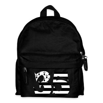 35 Großbritannien-Flagge - Kinder Rucksack - Schwarz - Vorne
