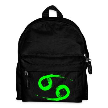 Krebs Cancer Sternzeichen Design Symbol Grün - Kids' Backpack - black - Front
